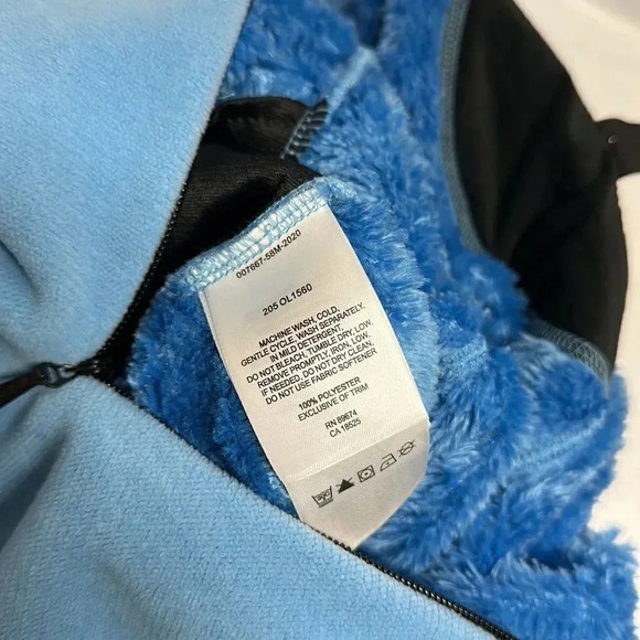 Mountain Hardwear Jacket Coat 1/2 Zip Teddy Fleece Lined Light Blue Size Medium - Picture 11 of 12